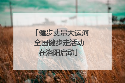 健步丈量大运河 全国健步走活动在洛阳启动