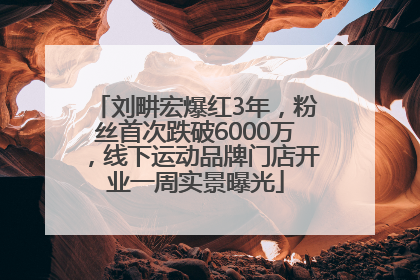 刘畊宏爆红3年，粉丝首次跌破6000万，线下运动品牌门店开业一周实景曝光