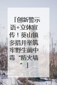 创新警示语+立体宣传！葵山镇多措并举筑牢野生菌中毒“防火墙”