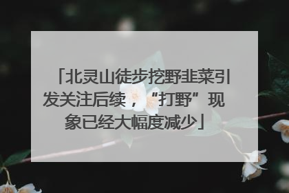北灵山徒步挖野韭菜引发关注后续，“打野”现象已经大幅度减少