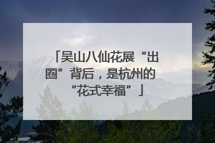 吴山八仙花展“出圈”背后，是杭州的“花式幸福”