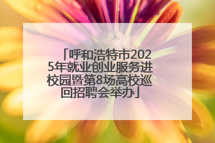 呼和浩特市2025年就业创业服务进校园暨第8场高校巡回招聘会举办