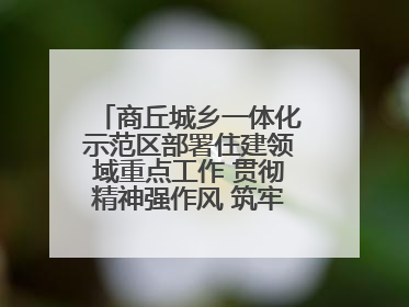商丘城乡一体化示范区部署住建领域重点工作 贯彻精神强作风 筑牢民生底线促发展