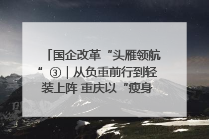 国企改革“头雁领航”③｜从负重前行到轻装上阵 重庆以“瘦身”谋“健体”