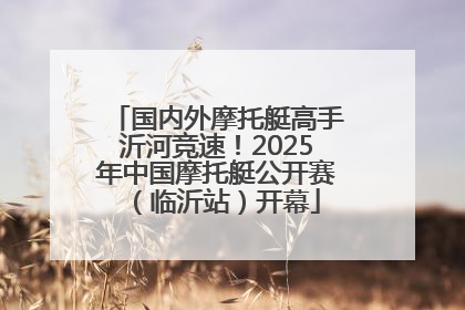 国内外摩托艇高手沂河竞速！2025年中国摩托艇公开赛（临沂站）开幕