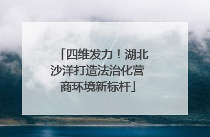 四维发力！湖北沙洋打造法治化营商环境新标杆