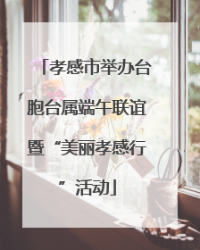 孝感市举办台胞台属端午联谊暨“美丽孝感行”活动