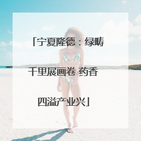 宁夏隆德：绿畴千里展画卷 药香四溢产业兴
