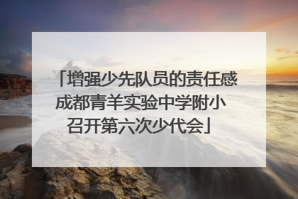 增强少先队员的责任感 成都青羊实验中学附小召开第六次少代会