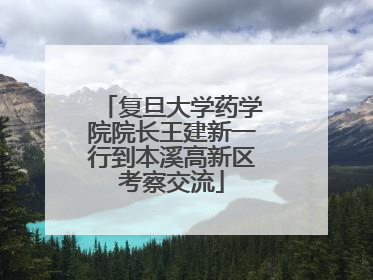 复旦大学药学院院长王建新一行到本溪高新区考察交流