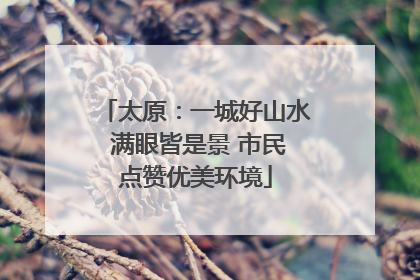 太原：一城好山水 满眼皆是景 市民点赞优美环境