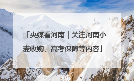 央媒看河南｜关注河南小麦收购、高考保障等内容