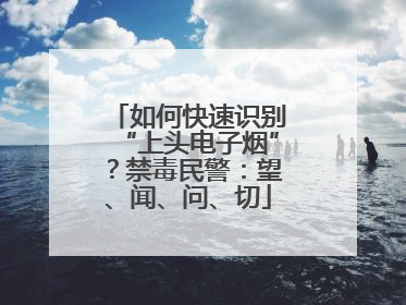 如何快速识别“上头电子烟”？禁毒民警：望、闻、问、切