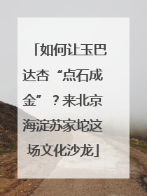 如何让玉巴达杏“点石成金”？来北京海淀苏家坨这场文化沙龙