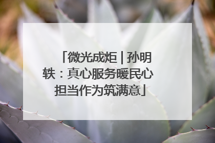 微光成炬 | 孙明轶：真心服务暖民心 担当作为筑满意