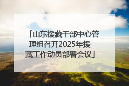 山东援藏干部中心管理组召开2025年援藏工作动员部署会议