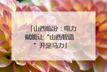 山西临汾：电力赋能让“山西智造”开足马力