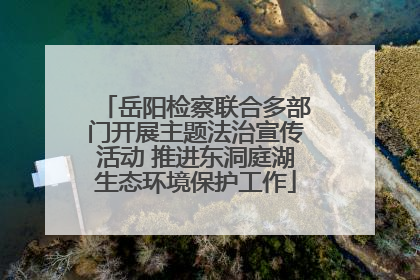 岳阳检察联合多部门开展主题法治宣传活动 推进东洞庭湖生态环境保护工作
