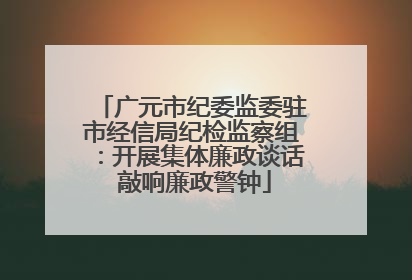 广元市纪委监委驻市经信局纪检监察组：开展集体廉政谈话 敲响廉政警钟