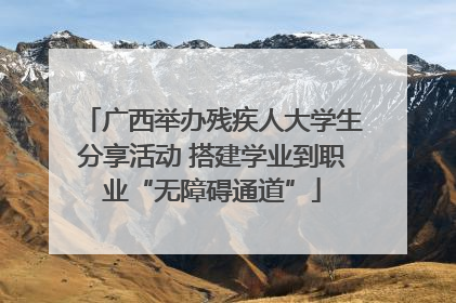 广西举办残疾人大学生分享活动 搭建学业到职业“无障碍通道”