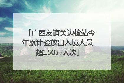 广西友谊关边检站今年累计验放出入境人员超150万人次