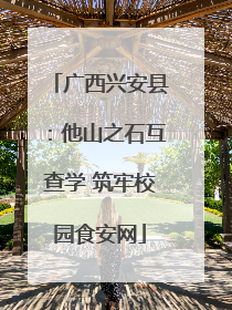 广西兴安县：他山之石互查学 筑牢校园食安网
