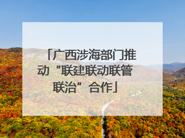 广西涉海部门推动“联建联动联管联治”合作