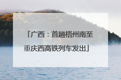 广西：首趟梧州南至重庆西高铁列车发出