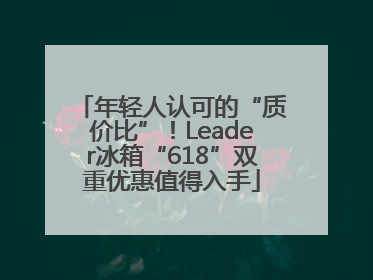 年轻人认可的“质价比”！Leader冰箱“618”双重优惠值得入手