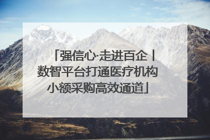 强信心·走进百企丨数智平台打通医疗机构小额采购高效通道