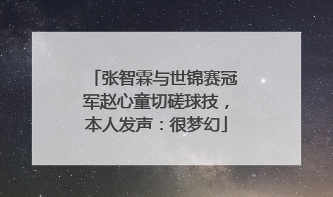 张智霖与世锦赛冠军赵心童切磋球技，本人发声：很梦幻