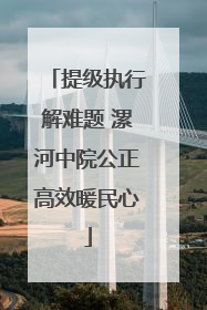 提级执行解难题 漯河中院公正高效暖民心