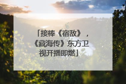 接棒《宿敌》，《藏海传》东方卫视开播即燃