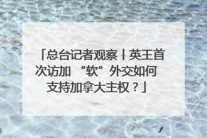总台记者观察丨英王首次访加 “软”外交如何支持加拿大主权？
