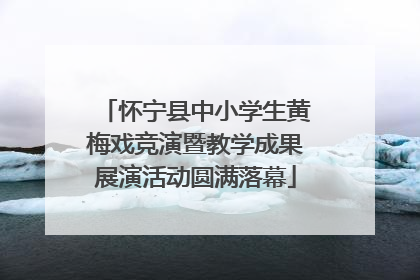 怀宁县中小学生黄梅戏竞演暨教学成果展演活动圆满落幕