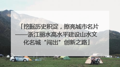 挖掘历史积淀，擦亮城市名片——浙江丽水高水平建设山水文化名城“闯出”创新之路