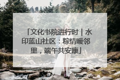文化书院进行时｜水印蓝山社区：粽情暖邻里，端午共安康