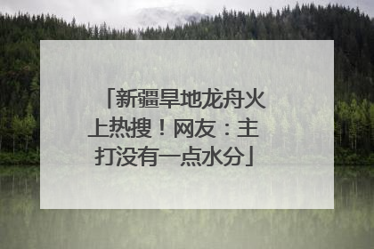 新疆旱地龙舟火上热搜！网友：主打没有一点水分