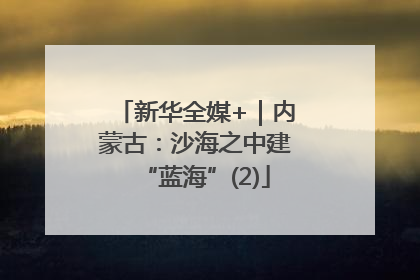 新华全媒+｜内蒙古：沙海之中建“蓝海”(2)