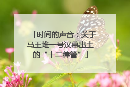 时间的声音：关于马王堆一号汉墓出土的“十二律管”