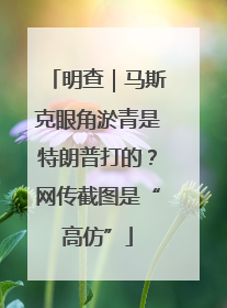 明查｜马斯克眼角淤青是特朗普打的？网传截图是“高仿”