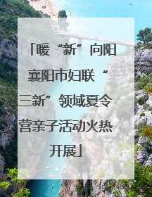 暖“新”向阳 襄阳市妇联“三新”领域夏令营亲子活动火热开展