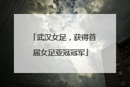 武汉女足，获得首届女足亚冠冠军