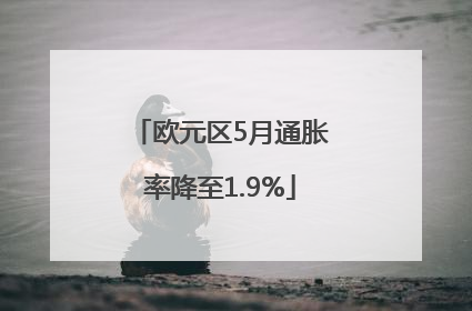 欧元区5月通胀率降至1.9%