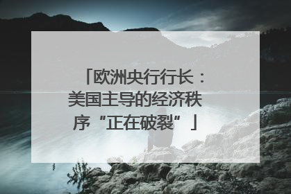 欧洲央行行长：美国主导的经济秩序“正在破裂”