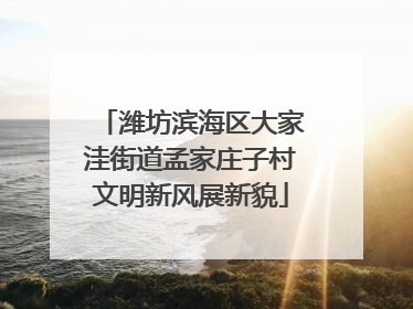 潍坊滨海区大家洼街道孟家庄子村文明新风展新貌
