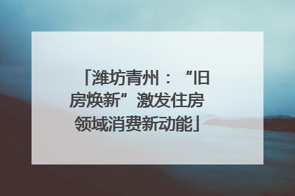 潍坊青州：“旧房焕新”激发住房领域消费新动能