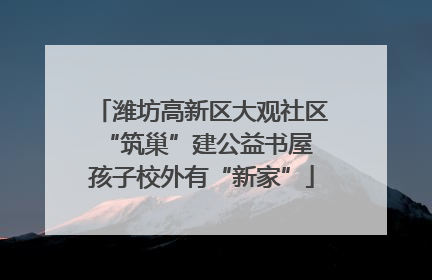 潍坊高新区大观社区“筑巢”建公益书屋 孩子校外有“新家”