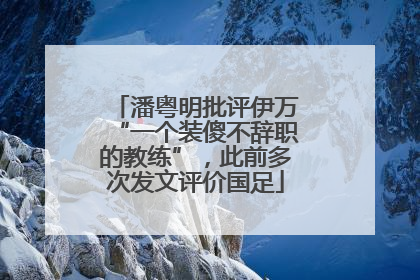 潘粤明批评伊万“一个装傻不辞职的教练”，此前多次发文评价国足