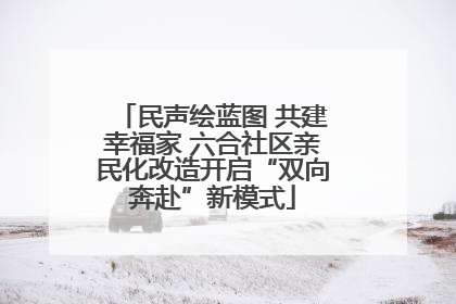 民声绘蓝图 共建幸福家 六合社区亲民化改造开启“双向奔赴”新模式